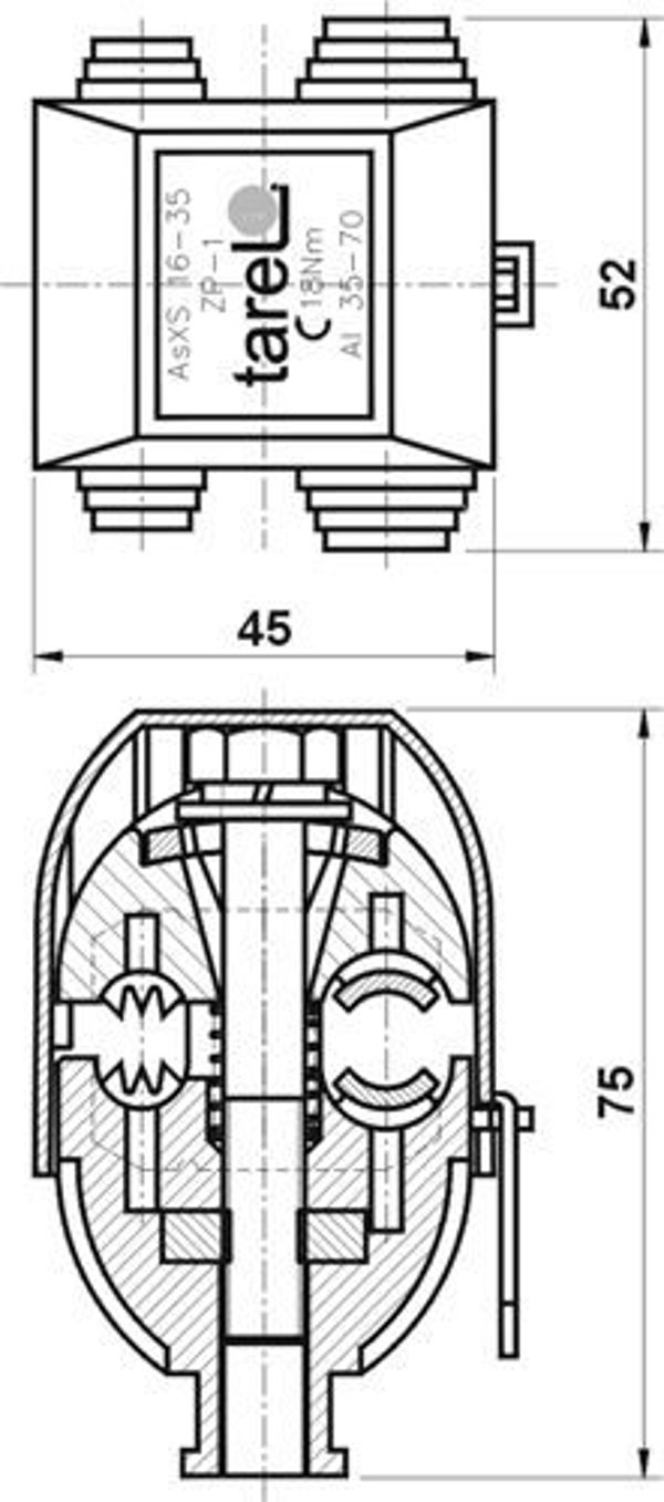Tarel Τύπος διάτρησης μόνωσης ZP1 35 - 70mm