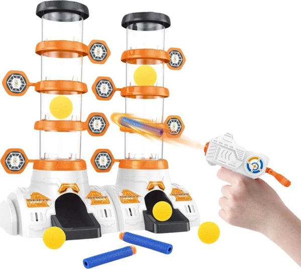 Tarcza strzelecka gra zrecznosciowa dwa cylindry pistolet pilki strzalki