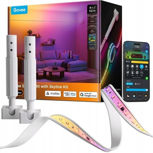 Ταινία LED Govee H61B8 RGBICWW Skyline Strip Light | Ταινία LED | 2.4GHz Wi-Fi + Bluetooth, 350 lm/m