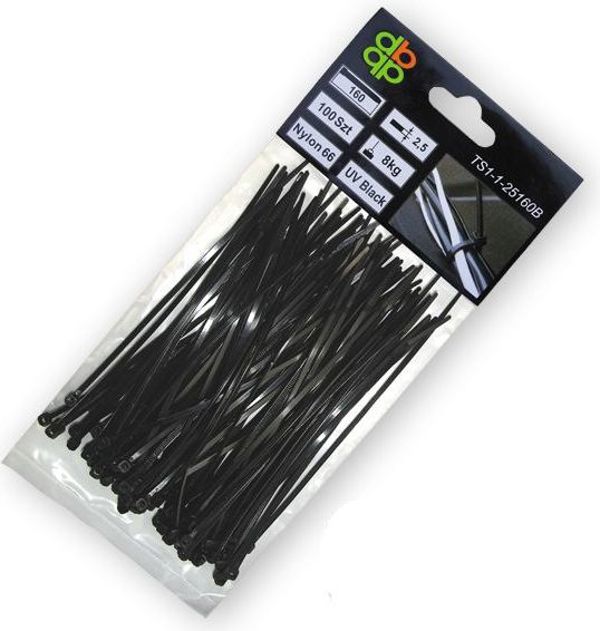 Taśma kablowa 4,6 x 120mm UV BLACK 100szt