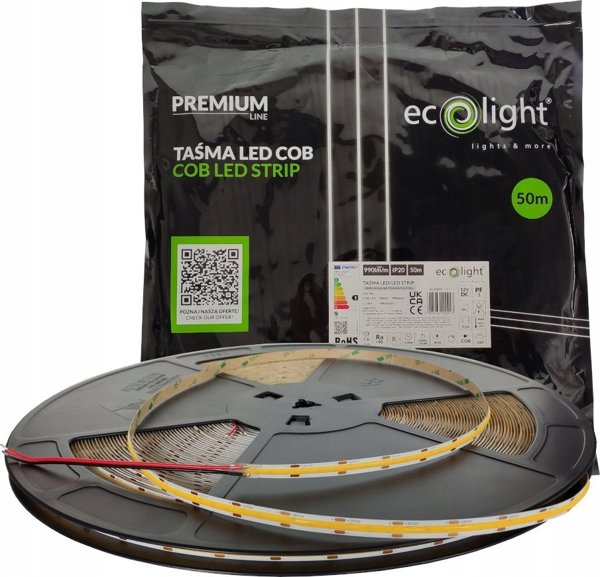 Ταινία LED ECOLIGHT2 Ecolight EC20091 COB IP20 9W/m 990lm/W 3000K