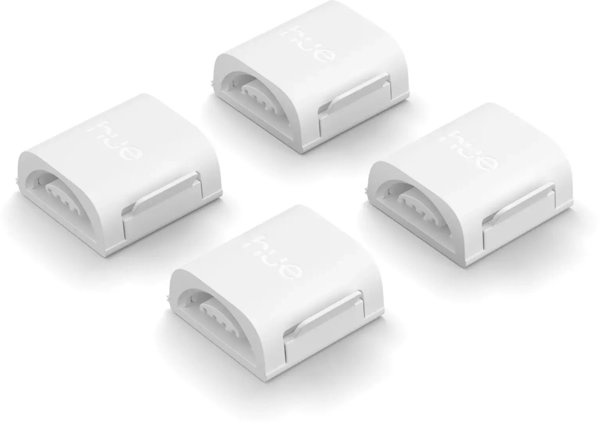 Philips Hue Σετ 4 Συνδέσμων για Ταινία LED, Συμβατό με Σειρά Hue, Λευκό