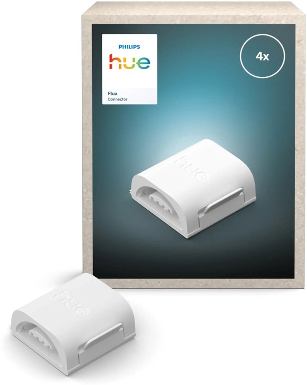 Philips Hue Σετ 4 Συνδέσμων για Ταινία LED, Συμβατό με Σειρά Hue, Λευκό