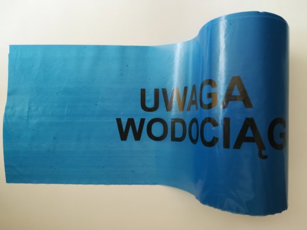 Μπλε ταινία σήμανσης με ένθετο για νερό 200mm *100m