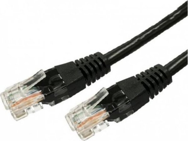 TB Print TB Kabel Patchcord kat.5e RJ45 UTP 1m. czarny  - paczka 10 sztuk