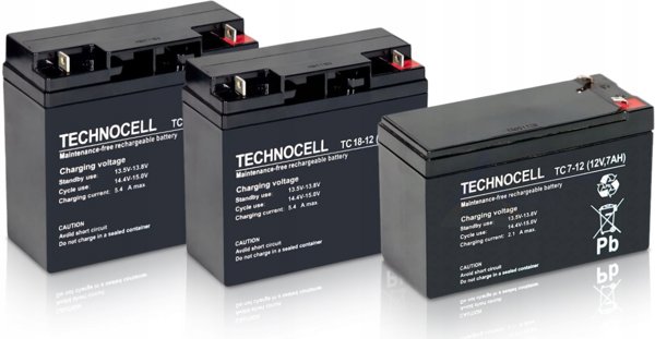 TC 2,3-12 TECHNOCELL Akumulator AGM 12V 2.3Ah