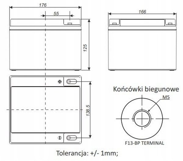 TCL 28-12 TECHNOCELL Akumulator AGM 12V 28Ah