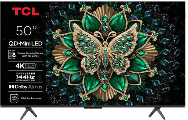 TCL 50Q6C Telewizor 127 cm (50") 4K Ultra HD Smart TV Wi-Fi Metaliczny