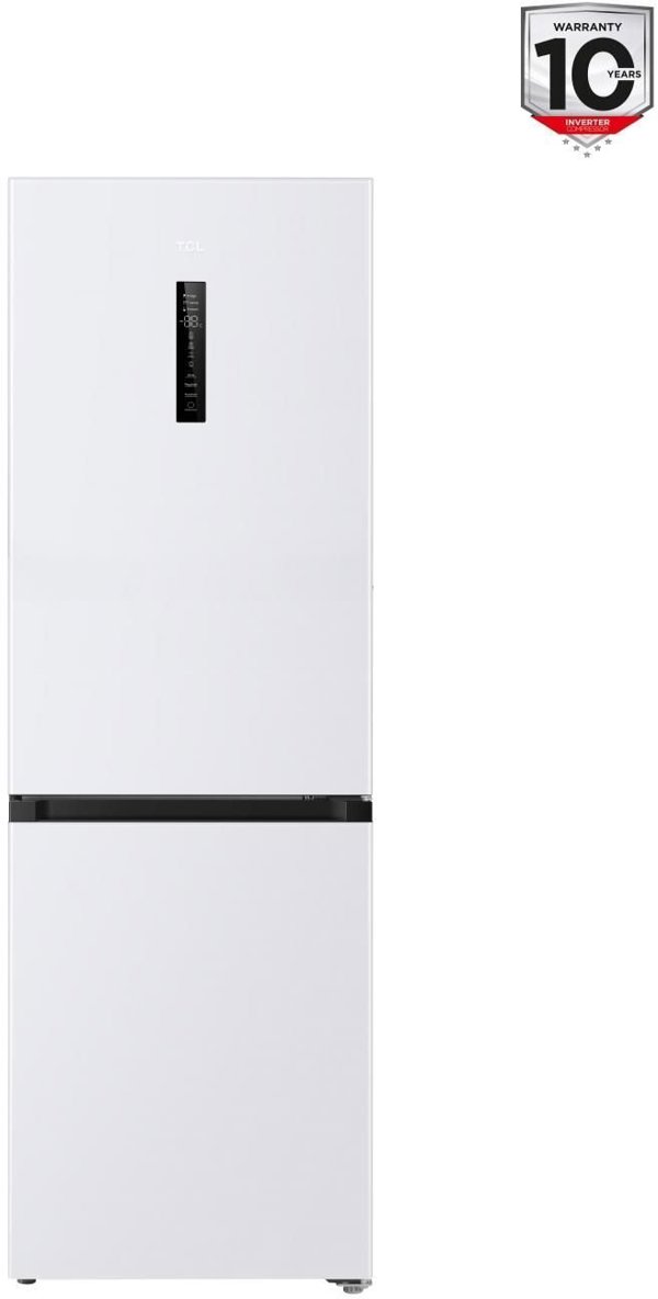 TCL Refrigerator | RP340BWD1 | Energy efficiency class D | Free standing | Combi | Height 185 cm | No Frost system | Fridge net capacity 223 L | Freezer net capacity 117 L | Display | 35 dB | White