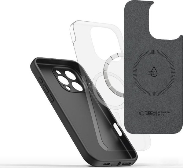 TECH-PROTECT ΥΓΡΗ ΣΙΛΙΚΟΝΗ MAGSAFE IPHONE 16 PRO ΜΑΥΡΟ