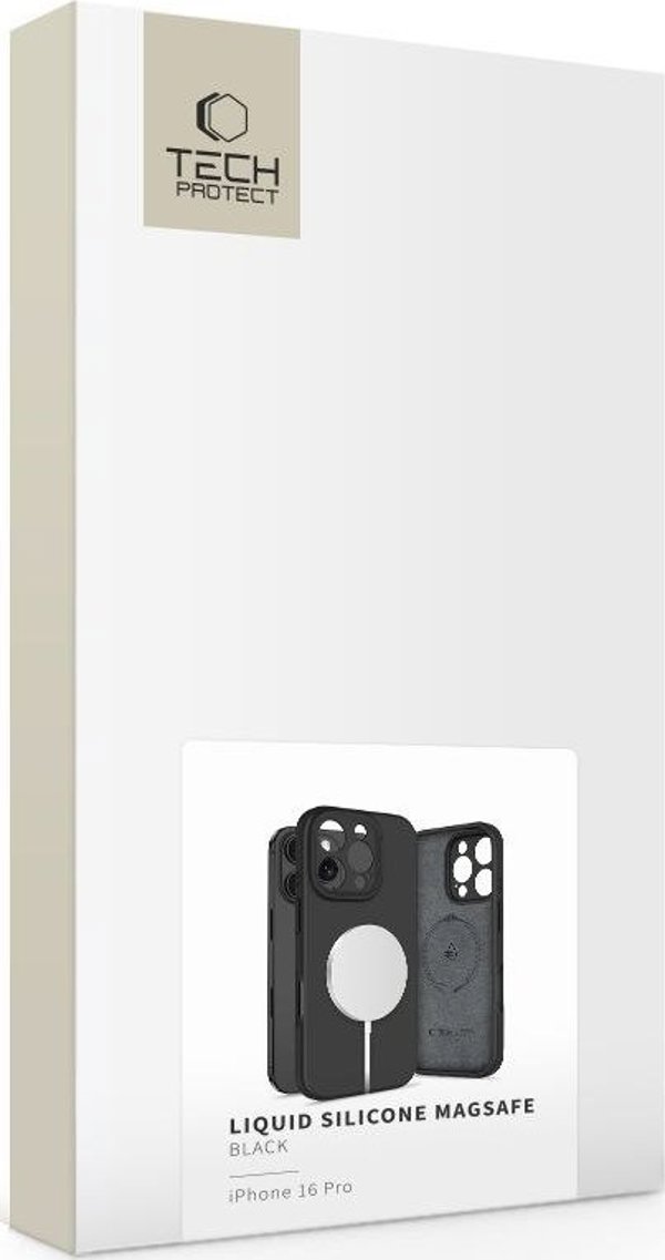 TECH-PROTECT ΥΓΡΗ ΣΙΛΙΚΟΝΗ MAGSAFE IPHONE 16 PRO ΜΑΥΡΟ
