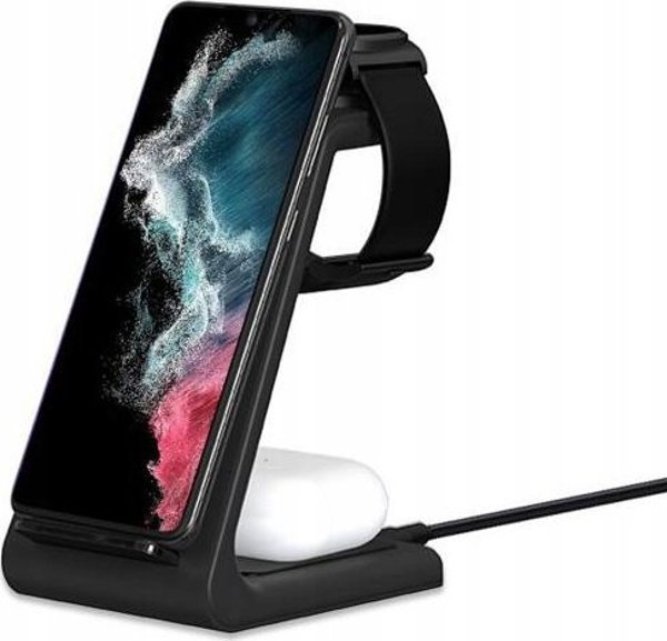 TECH-PROTECT QI15W-A36 3IN1 ΑΣΥΡΜΑΤΟΣ ΦΟΡΤΙΣΤΗΣ ΓΙΑ ANDROID ΜΑΥΡΟ 14445174 5906302372164