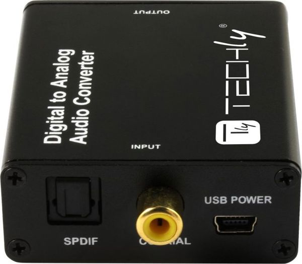 Techly IDATA SPDIF-9 Μετατροπέας Ψηφιακού Ήχου (DAC) Toslink/Coaxial σε Αναλογικό RCA L/R και 3.5mm