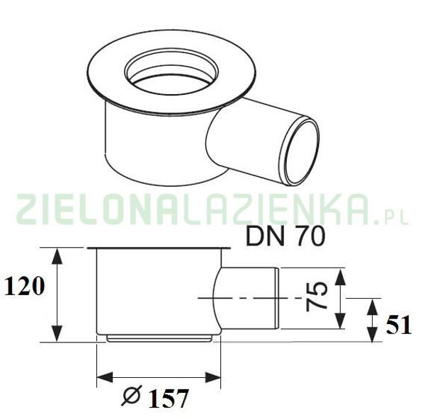 Tece TECEdrainline Γωνία αποχέτευσης 1,2 L/S (650002)