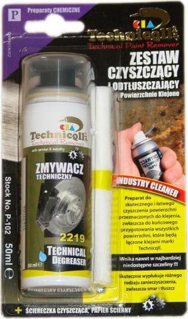 Technicoll Zestaw do czyszczenia i odtluszczania powierzchni klejonych 50 ml