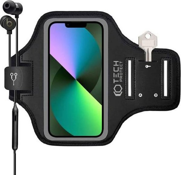Tech-Protect M2 Universal Αθλητική Θήκη Ώμου για Smartphone - Μαύρη