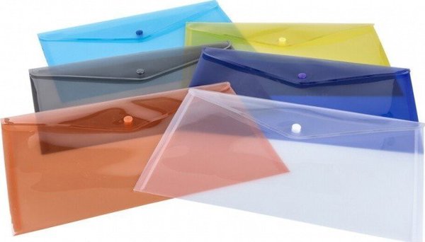 Φάκελος Με Κουμπί NoName PP A4, 235x328mm, Ανθεκτικός, Mix Χρωμάτων