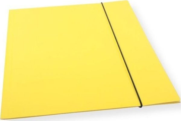 Φάκελος A4 με λάστιχο, κίτρινο βερνίκι 300gsm (10τμχ)