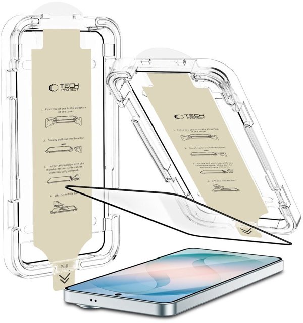Tech-Protect Προστατευτικό Τζάμι Quick Set AR+ για Samsung Galaxy S26, Αντιθαμβωτικό, Black