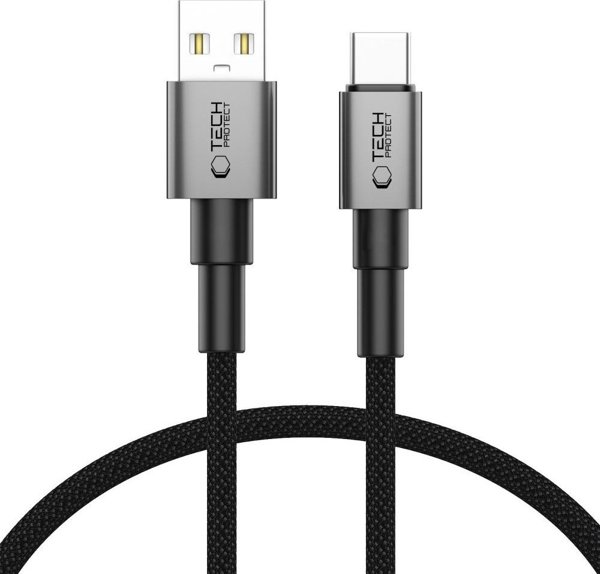 TECH-PROTECT ULTRABOOST DNA TYPE-C CABLE 15W/3A 25CM IRON GREY