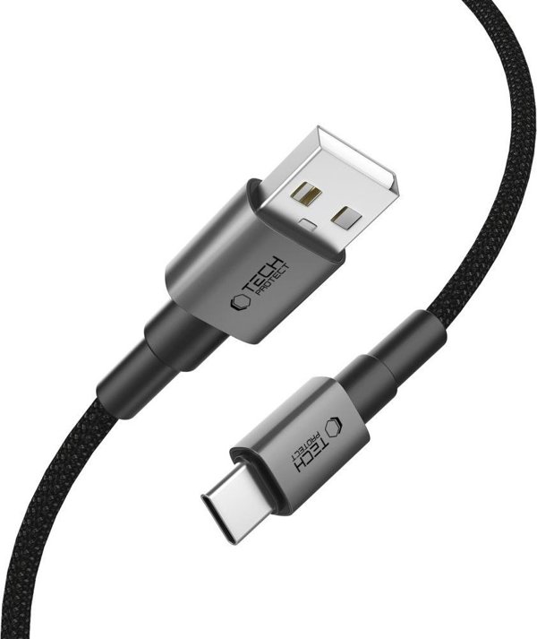 TECH-PROTECT ULTRABOOST DNA TYPE-C CABLE 15W/3A 25CM IRON GREY