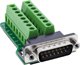 TecLine D-Sub 15 Terminal Block Plug, 2 Row, Screw Terminal, 4043718345991