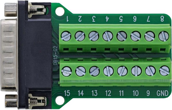 TecLine D-Sub 15 Terminal Block Plug, 2 Row, Screw Terminal, 4043718345991