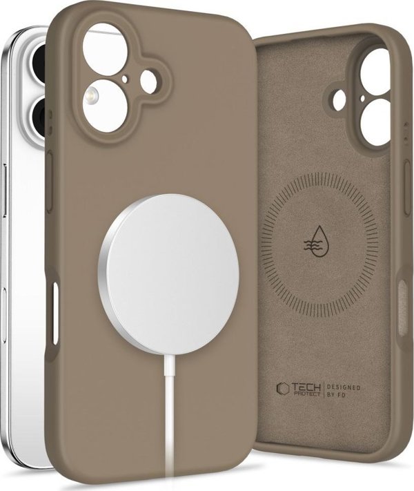TECH-PROTECT ΥΓΡΗ ΣΙΛΙΚΟΝΗ MAGSAFE IPHONE 16 ΣΟΚΟΛΑΤΙ ΚΑΦΕ