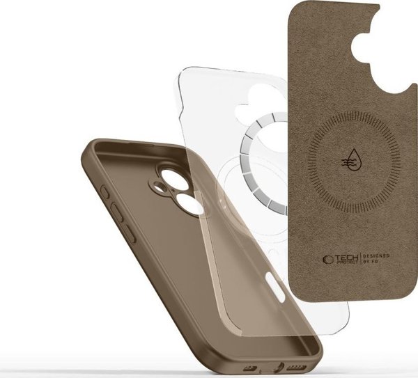 TECH-PROTECT ΥΓΡΗ ΣΙΛΙΚΟΝΗ MAGSAFE IPHONE 16 ΣΟΚΟΛΑΤΙ ΚΑΦΕ