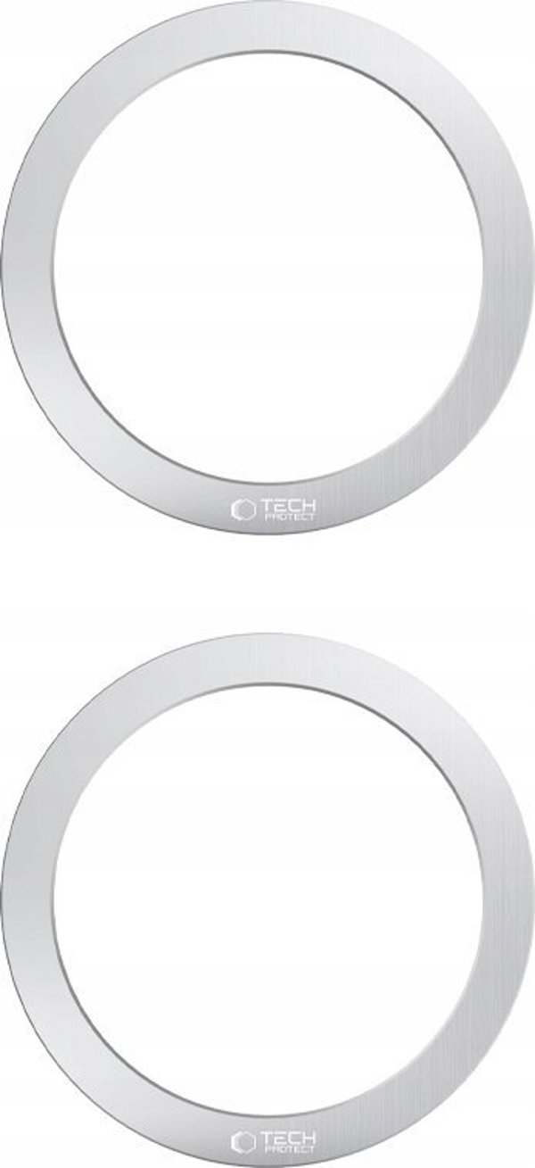 Tech-Protect MMP-110 Μαγνητικό Δαχτυλίδι MagSafe για Θήκες Smartphone, Ασημί, 2in1