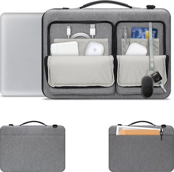 Tech-Protect Defender Τσάντα Laptop 15-16 ιντσών, Crayon Grey
