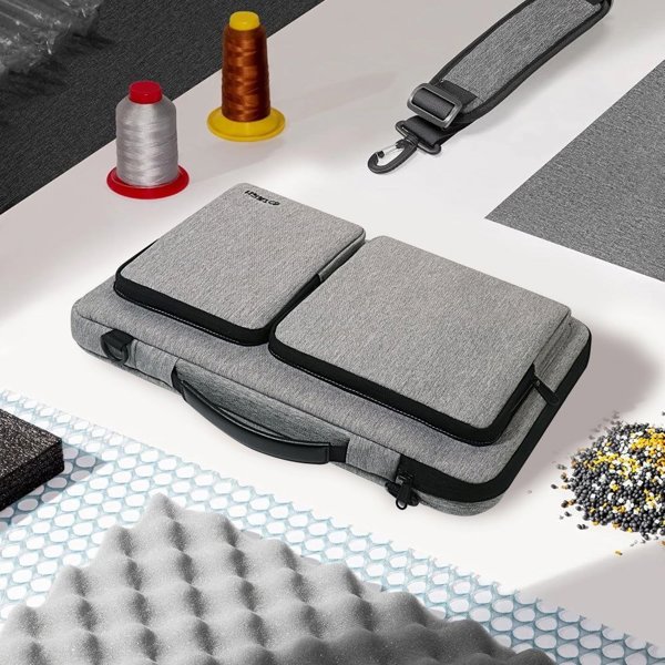 Tech-Protect Defender Τσάντα Laptop 15-16 ιντσών, Crayon Grey