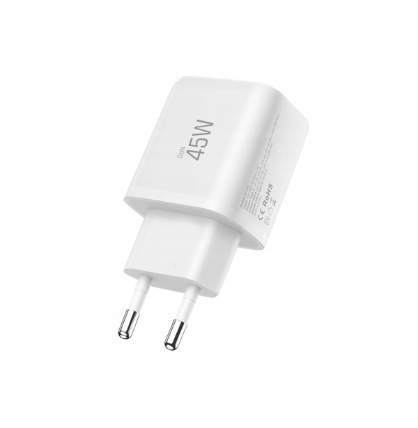 TECH-PROTECT NCA45W-GAN 2-PORT NETWORK CHARGER PD 45W / QC3.0 + TYPE-C CABLE WHITE