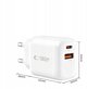 TECH-PROTECT NCA45W-GAN 2-PORT NETWORK CHARGER PD 45W / QC3.0 + TYPE-C CABLE WHITE