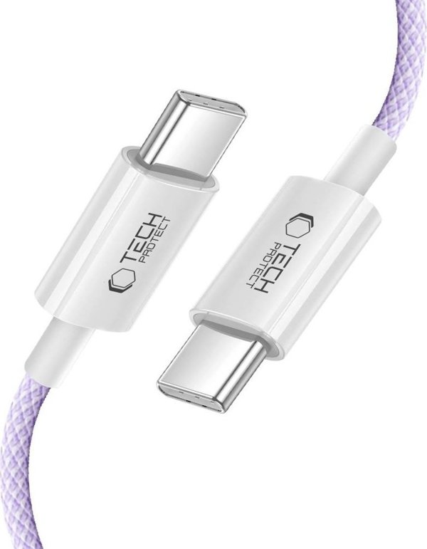 TECH-PROTECT ULTRABOOST LITE TYPE-C CABLE PD60W/3A 100CM MAUVE