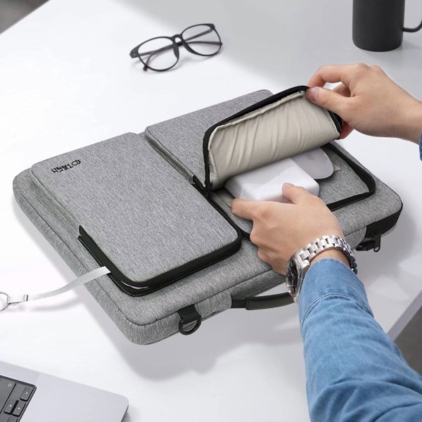 Tech-Protect Defender Τσάντα για Laptop 13-14 ιντσών, Crayon Grey