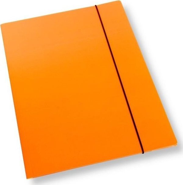 Φάκελος A4 με λάστιχο, βερνίκι πορτοκαλί. 350gsm (10τμχ)