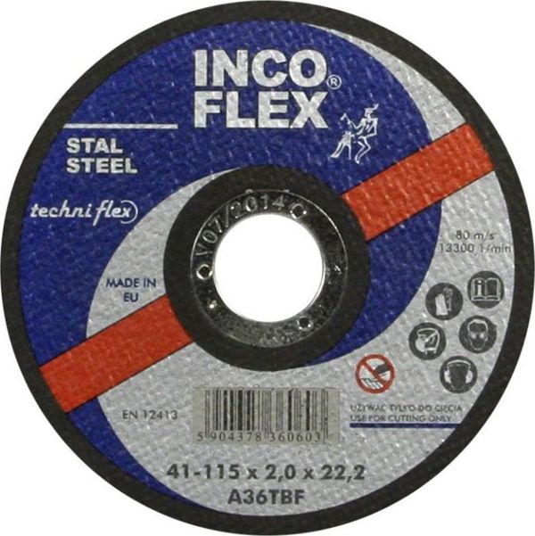 Techniflex Δίσκος Κοπής Μετάλλων T1a 115x1.0x22mm - Επίπεδος Δίσκος για Χάλυβα και Ανοξείδωτο Ατσάλι