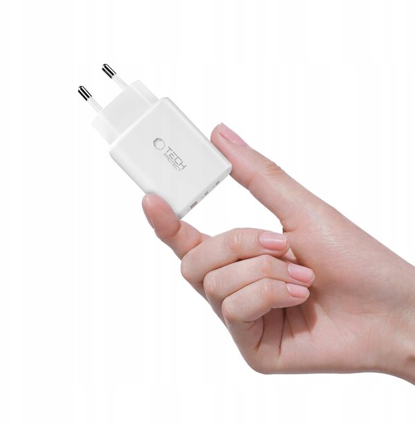 TECH-PROTECT NCA65W-GAN 3-PORT NETWORK CHARGER PD 65W / QC3.0 WHITE