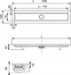 Tece Linus Γραμμικό Κανάλι Ντους 800mm, Ανοξείδωτο Ατσάλι, Αναστρέψιμη Σχάρα 2 σε 1