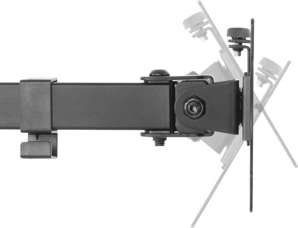 Techly ICA-LCD 582-D Επιτραπέζια Βάση για 2 Οθόνες 13" - 32", VESA 75x75 & 100x100mm