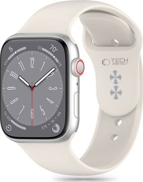Tech-Protect TECH-PROTECT SILICONE APPLE WATCH 4 / 5 / 6 / 7 / 8 / 9 / SE (38 / 40 / 41 MM) STARLIGHT 13816253 5906302310159