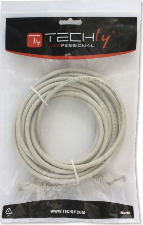 Techly TechlyPro Kabel sieciowy patch cord RJ45 Cat5e UTP CCA 3m szary