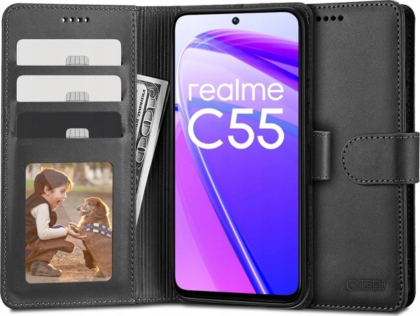 TECH-PROTECT WALLET REALME C55 BLACK 14446466 5906302360437
