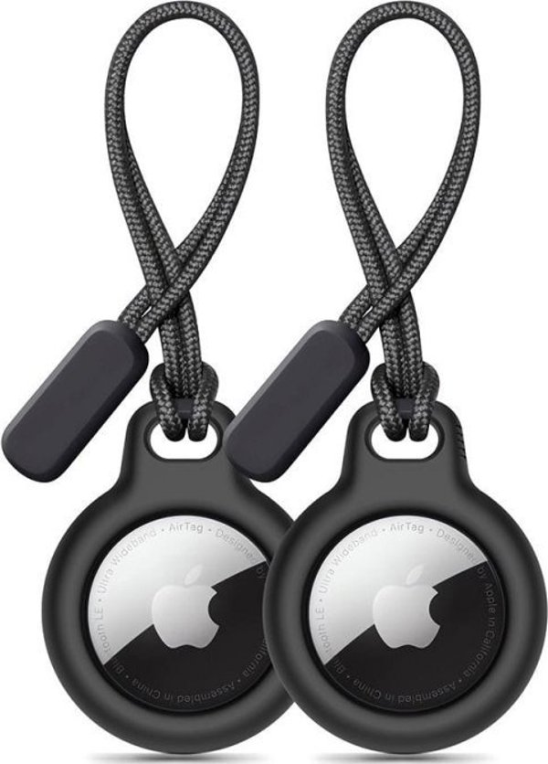 Tech-Protect Rough Θήκη για Apple AirTag - Σετ 2 Τεμαχίων - Μαύρο