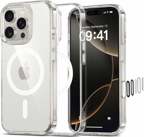 TECH-PROTECT FLEXAIR HYBRID CC MAGSAFE IPHONE 16 PRO CLEAR