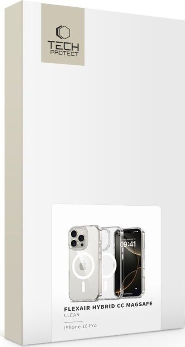 TECH-PROTECT FLEXAIR HYBRID CC MAGSAFE IPHONE 16 PRO CLEAR