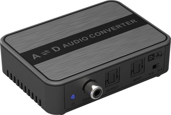 Techly Μετατροπέας Ήχου DAC Διπλής Κατεύθυνσης, Ψηφιακό σε Αναλογικό & Αναλογικό σε Ψηφιακό, Toslink & RCA, Μαύρο