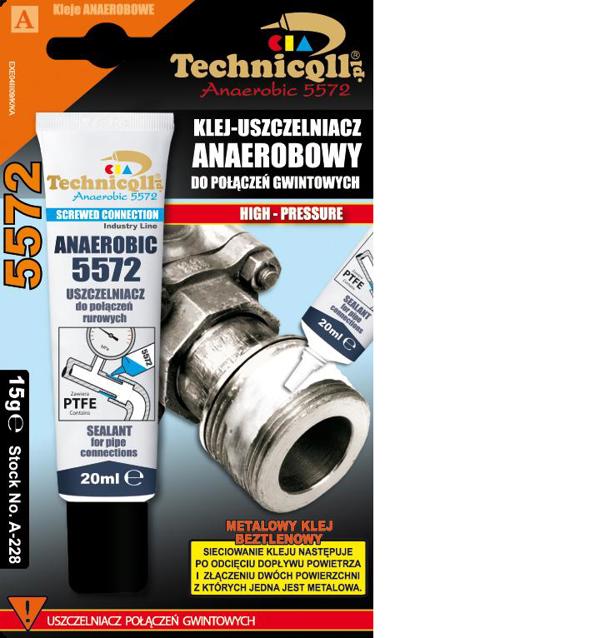 Technicqll Κόλλα-Σφραγιστικό Αναερόβιο για Βιδωτές Συνδέσεις 5572 15g A-228