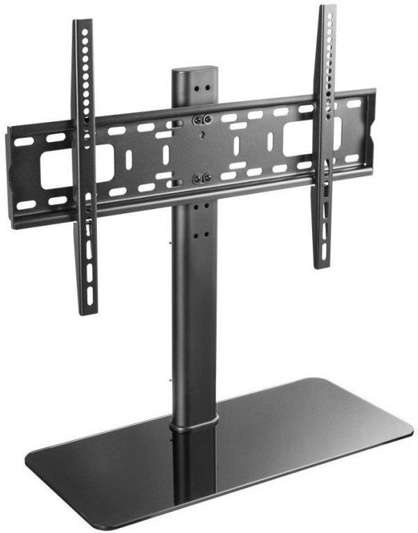 Techly Επιτραπέζια Βάση Τηλεόρασης ICA-LCD S304L, Ρυθμιζόμενη για TV 32'' - 55'', με Γυάλινο Ράφι